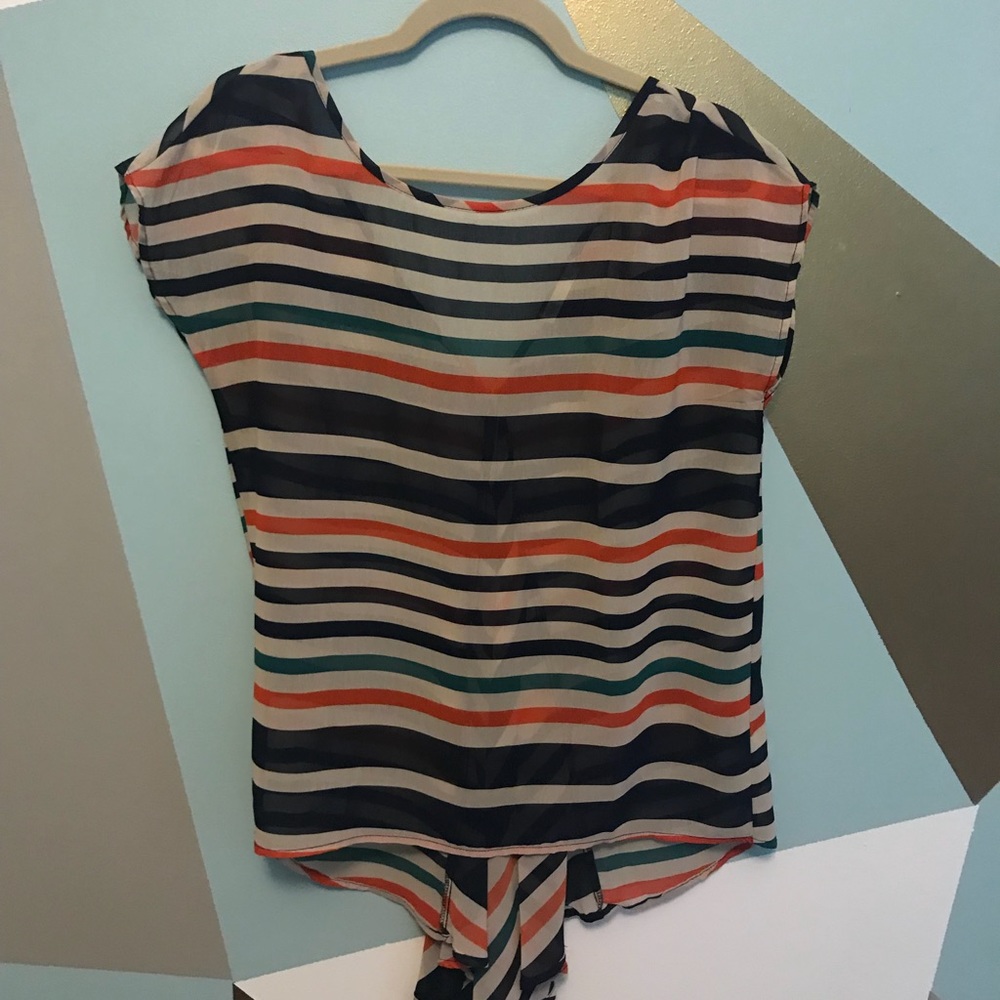 Fun flowy striped blouse